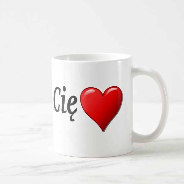 Mug Kocham Cię - je t'aime dans le polonais (Droite)