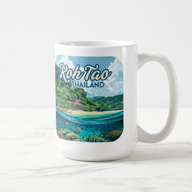 Mug Koh Tao Thaïlande Asie Plage de plongée sous-marin (Droite)