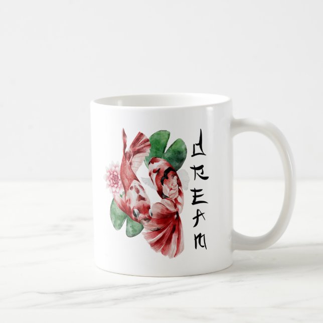 Mug Koi Fish Style japonais Script Art oriental (Droite)