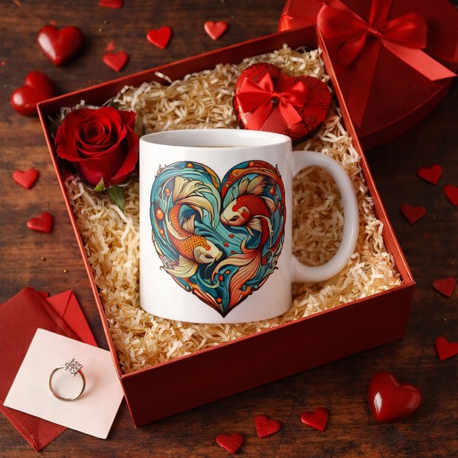 Mug Koi Fish Valentine (Créateur téléchargé)