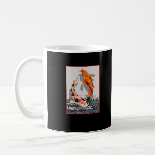 Mug Koi Japonais Wave Carp Poisson (Gauche)
