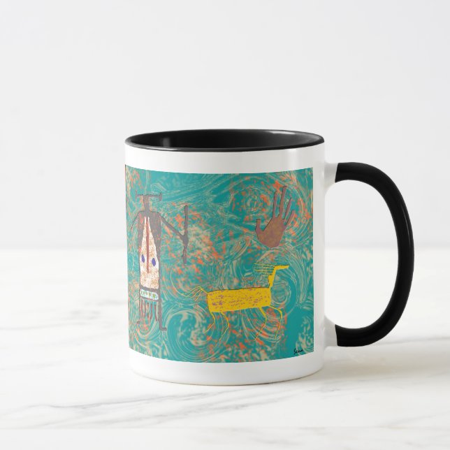 Mug Kokopelli - art de roche (Droite)