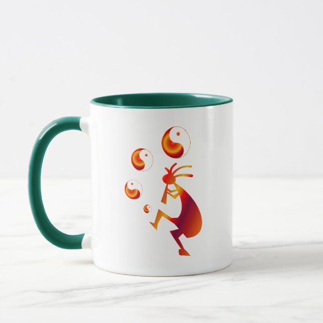 Mug Kokopelli avec Red Yin Yang (Gauche)