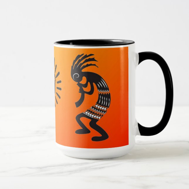 Mug Kokopelli Avec Symbole Sun Amérindien (Droite)