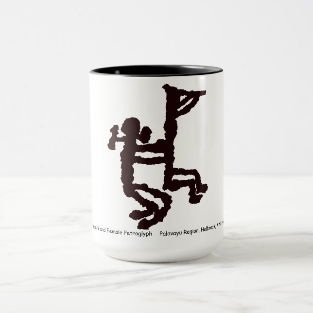 Mug Kokopelli et pétroglyphe féminin (Centre)