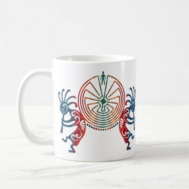 Mug KOKOPELLI/HOMME DANS LE LABYRINTHE + votre (Gauche)