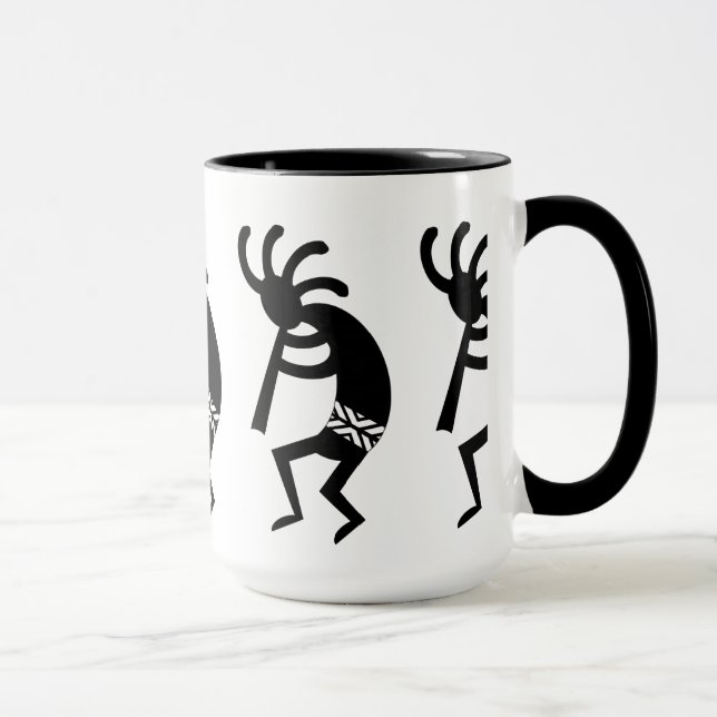 Mug Kokopelli Sud-Ouest Noir Et Blanc (Droite)