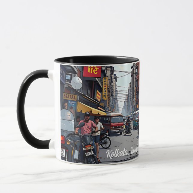 Mug Kolkata, Inde centre-ville Keepsaké Souvenir (Gauche)