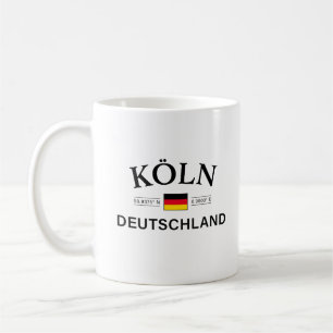Mug Koln (Cologne) Deutschland coordonne allemand