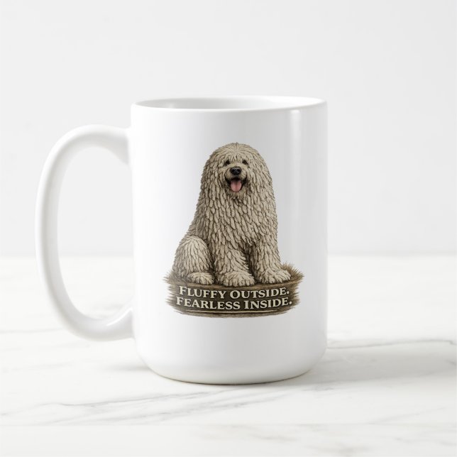 Mug Komondor – Fourrure extérieure intrépide à l'intér (Gauche)