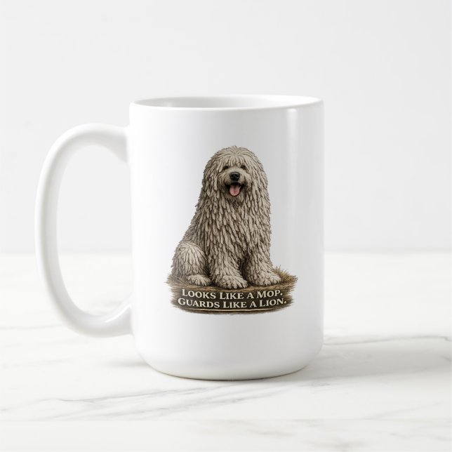 Mug Komondor – Ressemble à une serpillière, garde comm (Gauche)
