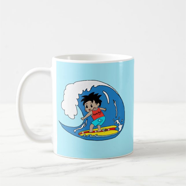 Mug Kona Boy Surfe sur une grosse vague – Art de s (Gauche)
