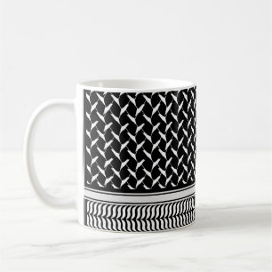 Mug Koufiya palestinien   noir Keffiyeh