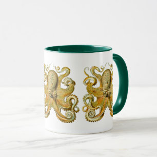 Mug Kraken vintage, Octopus Gamochonia, Ernst Haeckel
