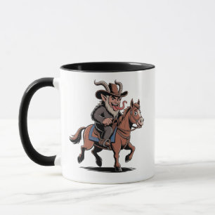 Mug Krampus Cowboy de Noël Équitation Western Noël MAL