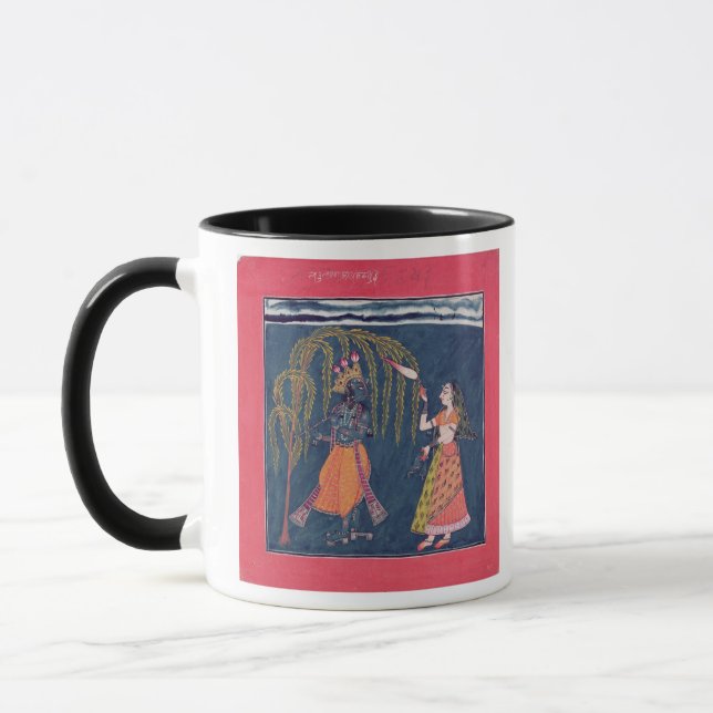 Mug Krishna jouant une cannelure, du 'Vahula (Gauche)