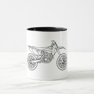 Mug KTM Motocross line art