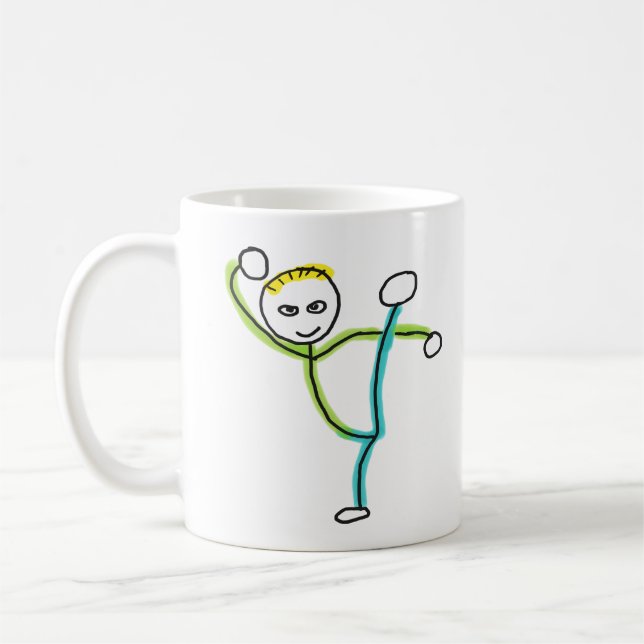 Mug Kung Fu Stickman (Gauche)