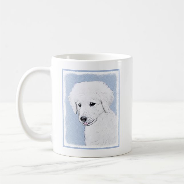Mug Kuvasz Peinture - Cute Original Chien Art (Gauche)
