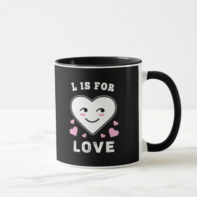 Mug L C'est pour l'amour Anniversaire Saint Valentin J (Droite)
