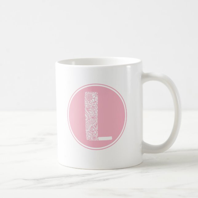 Mug L Monogramme floral initial (Droite)