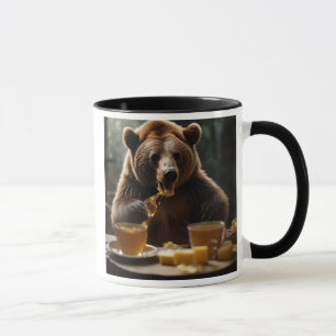 Mug  L’ours gourmand et son festin au miel.