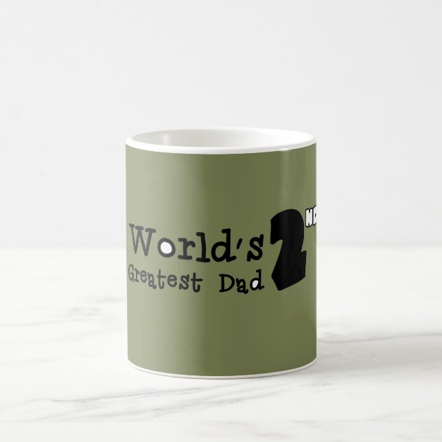 Mug La 2ème plus grande Fête des pères papa du monde (Centre)