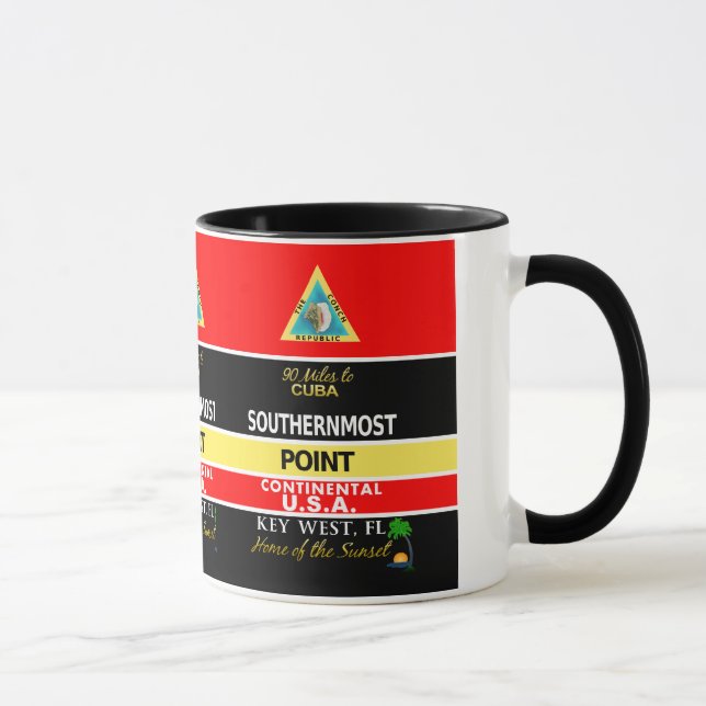 Mug La balise Key West de point la plus la plus au sud (Droite)