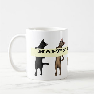 Mug La bande de chat souhaite le joyeux anniversaire