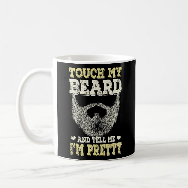 Mug La barbe est pour les hommes Touchez ma barbe et d (Gauche)