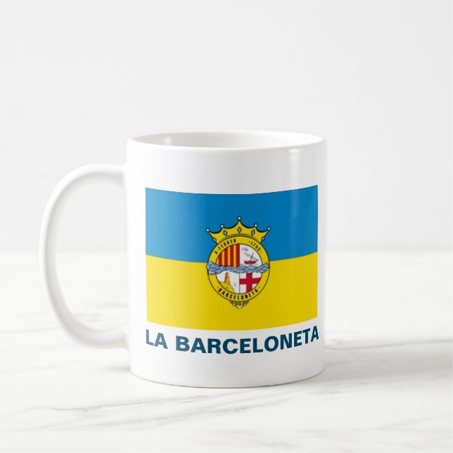 Mug La Barceloneta (drapeau, quartier à Barcelone (Gauche)