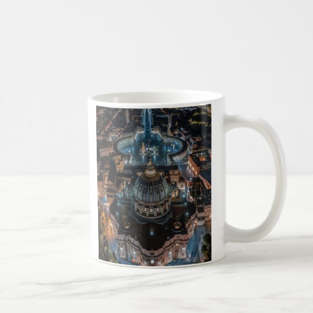 Mug La basilique et la place Saint-Pierre la nuit (Droite)