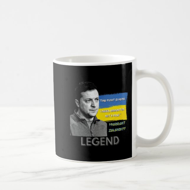 Mug La bataille est ici Le Président ukrainien Zelensk (Droite)