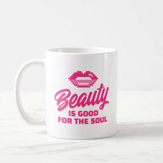 Mug La beauté est bon pour l'âme mignonne citation est (Gauche)