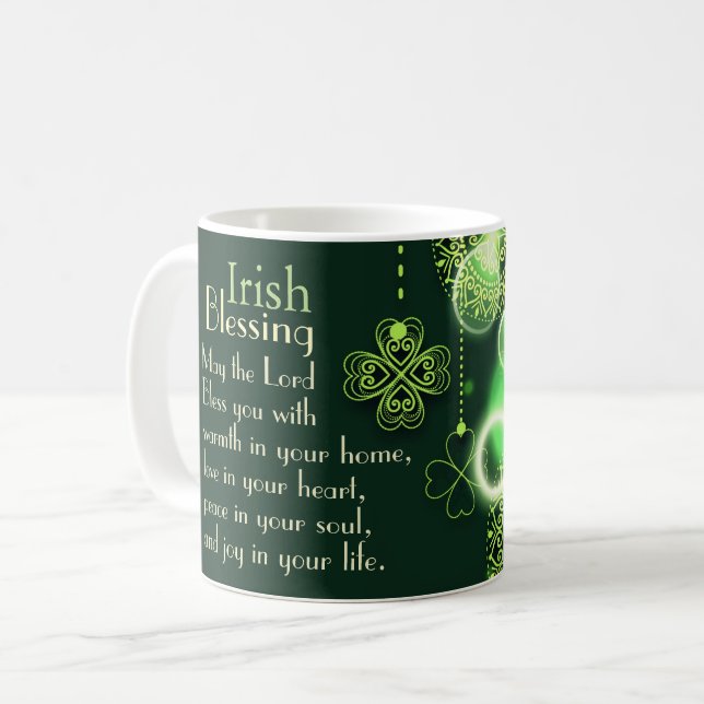 Mug La bénédiction irlandaise, Seigneur vous bénisse l (Devant gauche)