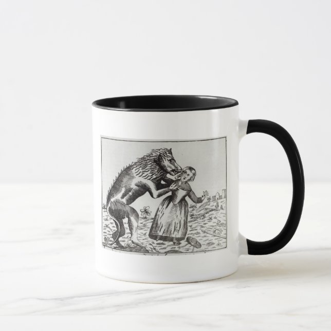 Mug La bête de Gevaudan attaquant une jeune fille (Droite)