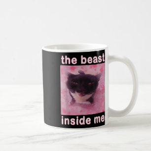 Mug La bête en moi drôle Mème de chat Sarcastique Inap