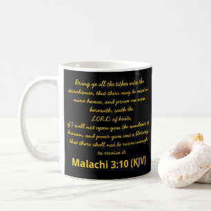 Mug La Bible contre Malachi 3:10 (KJV) Jour de l'An