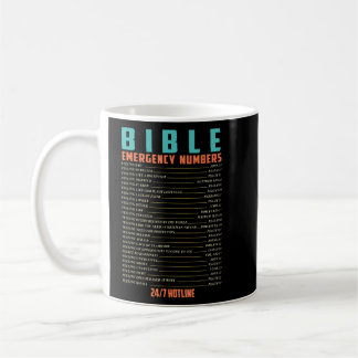 Mug La Bible Numéro de ligne d'urgence Funny Bible Ver
