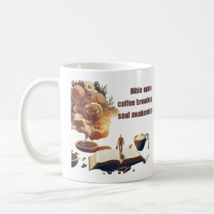 Mug La Bible ouverte, café brassant, éveil de l'âme
