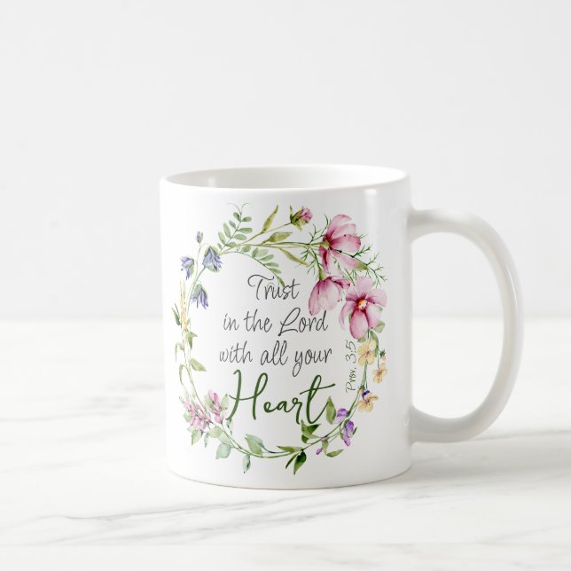 Mug La Bible Verse Confiance dans le Seigneur avec le  (Droite)