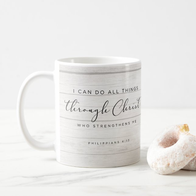 Mug La Bible Verse Philippiens 4:13 Je Peux Faire Tout (Avec donut)