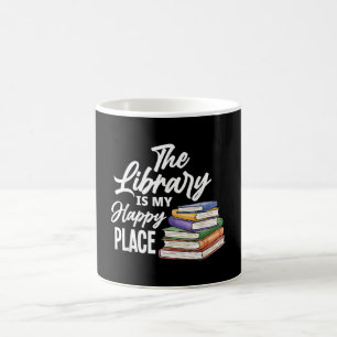 MUG LA BIBLIOTHÈQUE EST MON ENDROIT HEUREUX