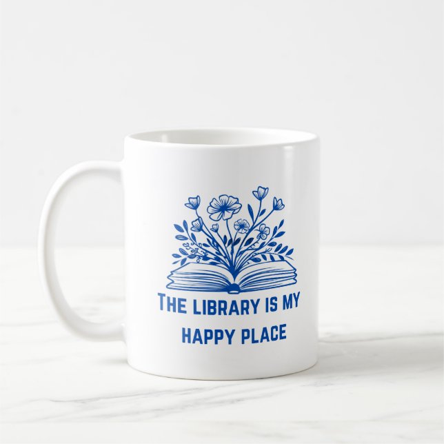 Mug La bibliothèque est mon endroit heureux - Inspirat (Gauche)
