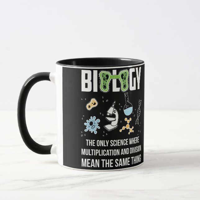 Mug La biologie La seule science où la multiplication (Gauche)