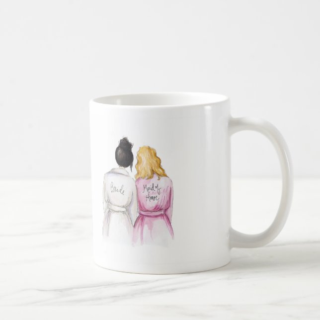 Mug La blonde noire de jeune mariée de petit pain de (Droite)
