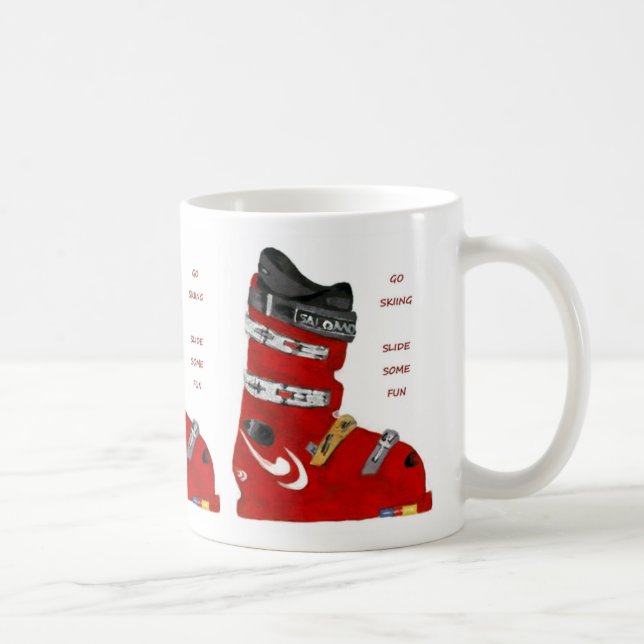 Mug la botte de ski vont glissière de ski de (Droite)