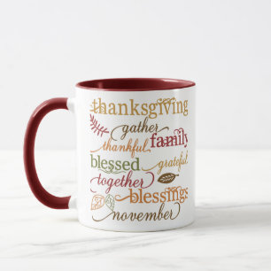 Mug La boue des Bénédictions de Thanksgiving