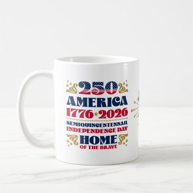 Mug La boue du 250e anniversaire de l'Amérique (Gauche)
