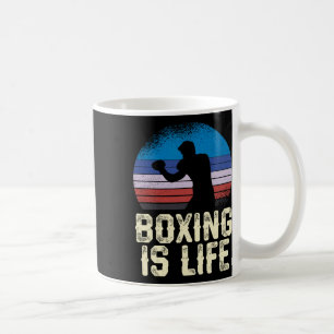 Mug La boxe est la Vintage vie Sunset Silhouette